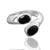 925 Sterling Silver Black Onyx Gemstone Ring (D10) - PAAIE