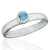 925 Sterling Silver Blue Topaz Gemstone Ring (D14) - PAAIE