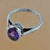 925 Sterling Silver Amethyst Gemstone Ring (D17) - PAAIE