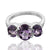 925 Sterling Silver Amethyst Gemstone Ring (D27) - PAAIE