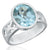 925 Sterling Silver Blue Topaz Gemstone Ring (D39) - PAAIE