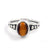 925 Sterling Silver Tiger Eye Gemstone Ring (D44) - PAAIE