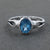 925 Sterling Silver Blue Topaz Gemstone Ring (D63) - PAAIE