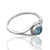 925 Sterling Silver Blue Topaz Gemstone Ring (D69) - PAAIE
