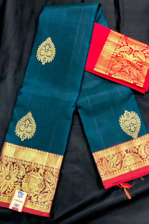 Silk Mark Certified Designer Pure Kanjivaram Silk Saree (D2) - PAAIE