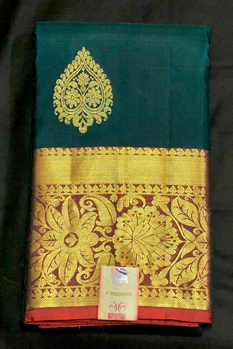 Silk Mark Certified Designer Pure Kanjivaram Silk Saree (D2) - PAAIE