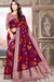 Elegant Maroon and Red Floral Saree - PAAIE