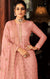 Designer Pink Color Suit with Pant & Dupatta in Chinnon & Georgette (K687)