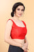 Pretty Red Silk Fabric Blouse For Regular & Casual Wear (Design 256)