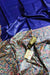 Silk Mark Certified Pure Handloom Madhubani Tussar Ghicha Silk Saree In Blue Colour - PAAIE