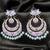 Baby Pink Floral Chandbali Earrings - PAAIE
