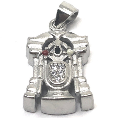 925 Tirupati Balaji Matte Silver Pendant Design 43 - PAAIE