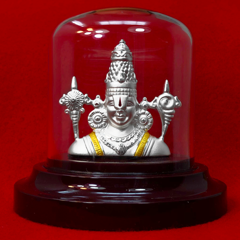 999 Pure Silver Lord Bala Ji Idol in Oval Base - PAAIE