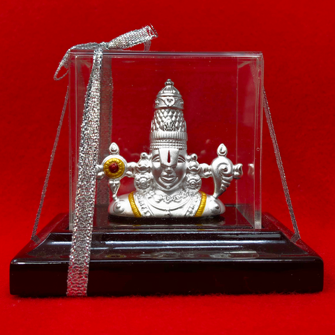 999 Pure Silver Small Lord Bala Ji Idol in Rectangular Base - PAAIE