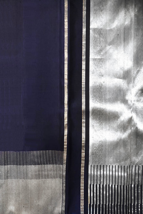 Pure Kanjivaram Silk Certified Saree With 1 Gram Silver Zari Border (D20) - PAAIE