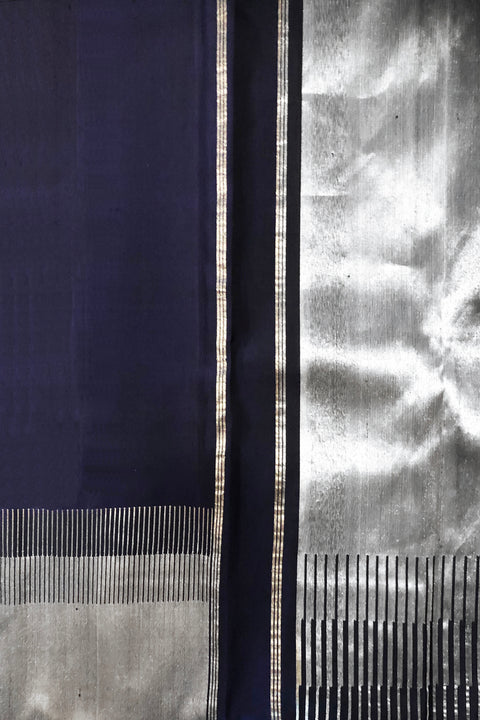 Pure Kanjivaram Silk Certified Saree With 1 Gram Silver Zari Border (D20) - PAAIE