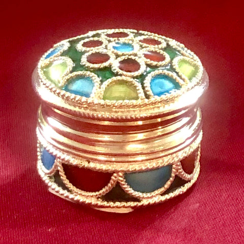 925 Silver Kumkum Box (Design 14) - PAAIE