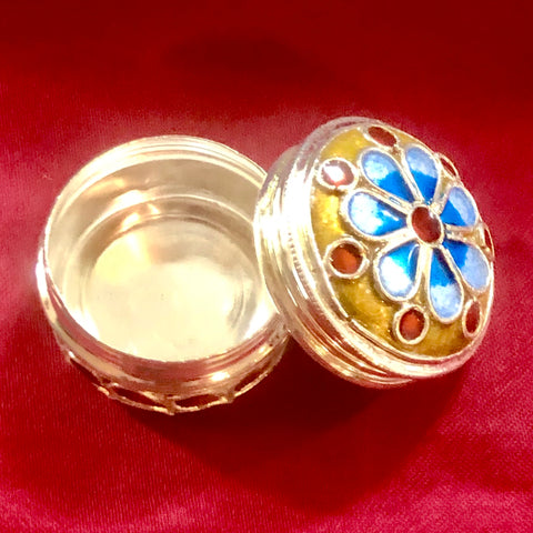 925 Silver Kumkum Box (Design 13) - PAAIE