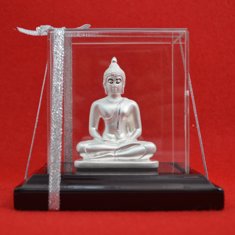 999 Pure Silver Rectangular Buddha Ji Idol - PAAIE
