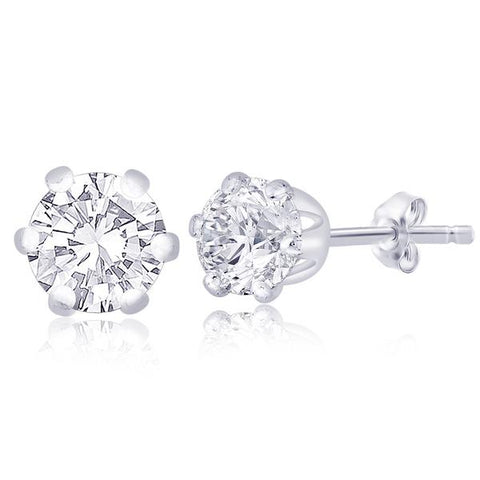 Solitaire 925 Sterling Silver Studs -  Free with a purchase of $50 (Code: THANKS) - PAAIE