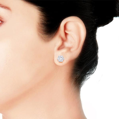 Solitaire 925 Sterling Silver Studs -  Free with a purchase of $50 (Code: THANKS) - PAAIE
