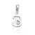 Letter "B" 925 Sterling Silver Small Studded Pendant - PAAIE