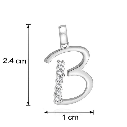 Letter "B" 925 Sterling Silver Pendant - PAAIE
