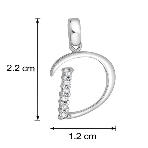Letter "D" 925 Sterling Silver Pendant - PAAIE