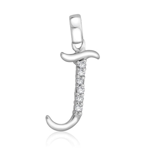 Letter "J" 925 Sterling Silver Pendant - PAAIE