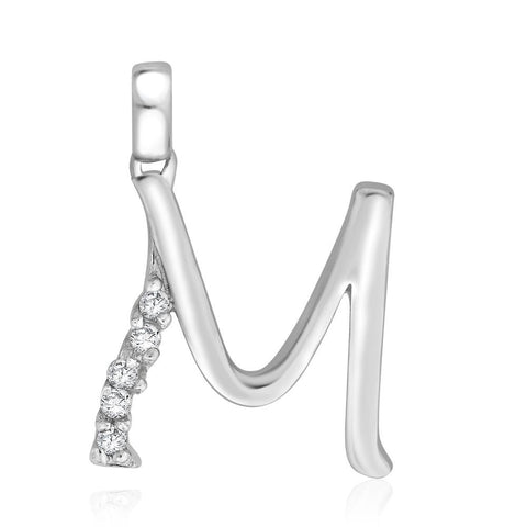 Letter "M" 925 Sterling Silver Pendant - PAAIE