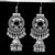 Black Long Dangle Oxidized Earring with Jhumki - PAAIE