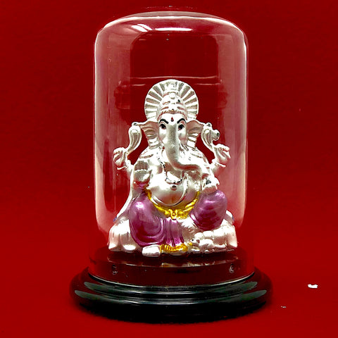 999 Pure Silver Small Ganesha Idol - PAAIE