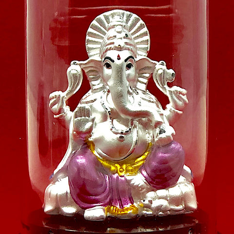 999 Pure Silver Small Ganesha Idol - PAAIE