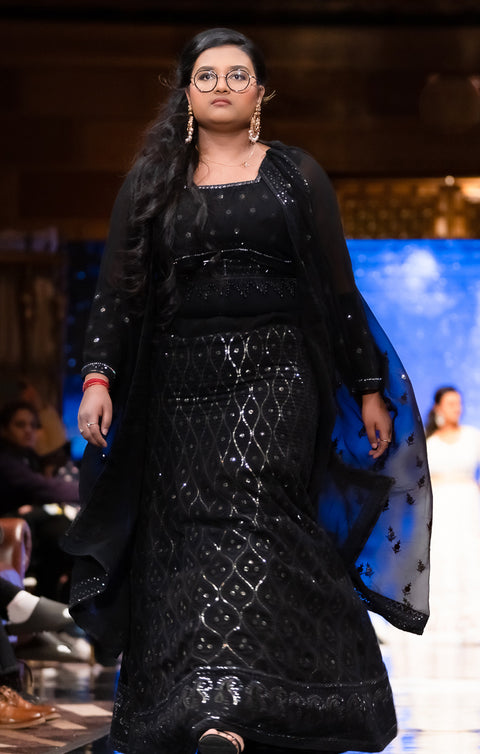 Designer Black Color Heavy Embroidered & Sequin Work Lehenga Choli (D175)