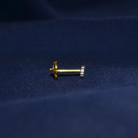 22 KT Pure Gold Designer Nose Pin by Paaie (D8)