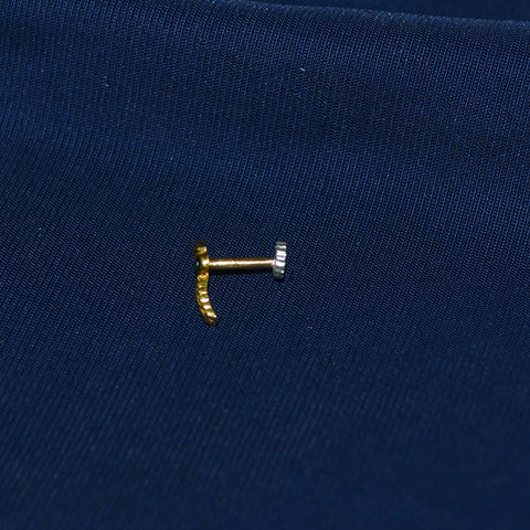 22 KT Pure Gold Designer Nose Pin by Paaie (D11)