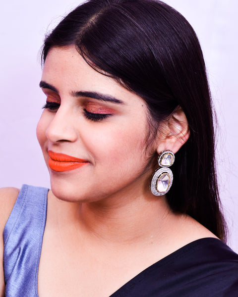American Diamond Studs With White Stone (E633)