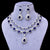 Designer Semi-Precious American Diamond & Blue Sapphire Necklace with Earrings (D449)