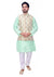 Designer Men's Festive Nehru Jacket/Waistcoat in Golden/Green Color (D92)