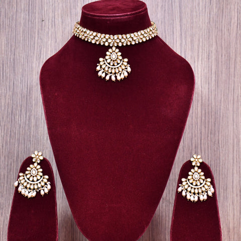 Designer Royal Kundan Necklace With Earrings (D569)