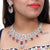 Designer Semi-Precious American Diamond & Ruby Necklace with Earrings (D470)