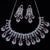 Designer Semi-Precious American Diamond & Ruby Necklace with Earrings (D450)