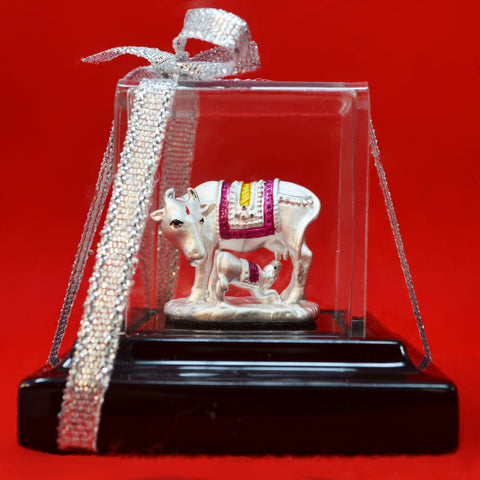 999 Pure Silver Small Cow and Calf Idol - PAAIE