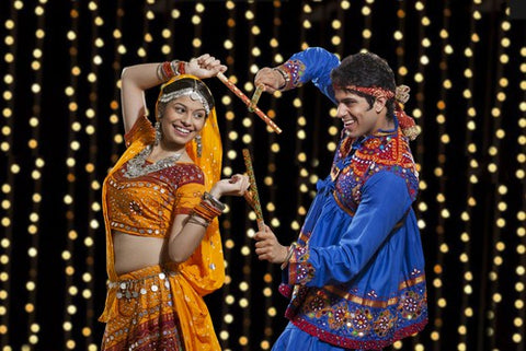 Festive Dandiya Playing Sticks for Garba and Navaratri