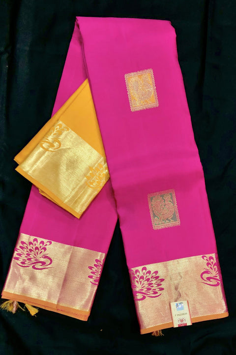Silk Mark Certified Designer Pure Kanjivaram Silk Saree (D10) - PAAIE