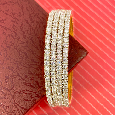 American Diamond Stone Bangles (Design 13) - PAAIE