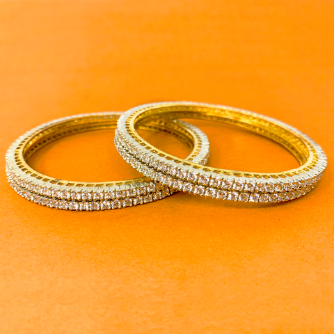 American Diamond Stone Bangles (Design 13) - PAAIE