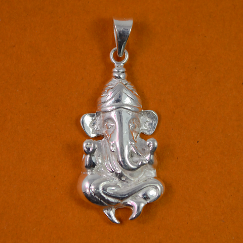 925 Ganesha Silver Pendant (Design 13) - PAAIE