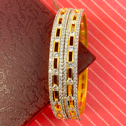 American Diamond Stone Bangles (Design 2) - PAAIE