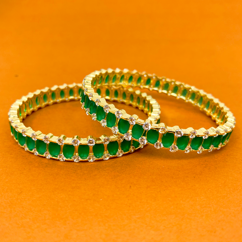 American Diamond & Semi-Precious Stone Bangles (Design 22) - PAAIE
